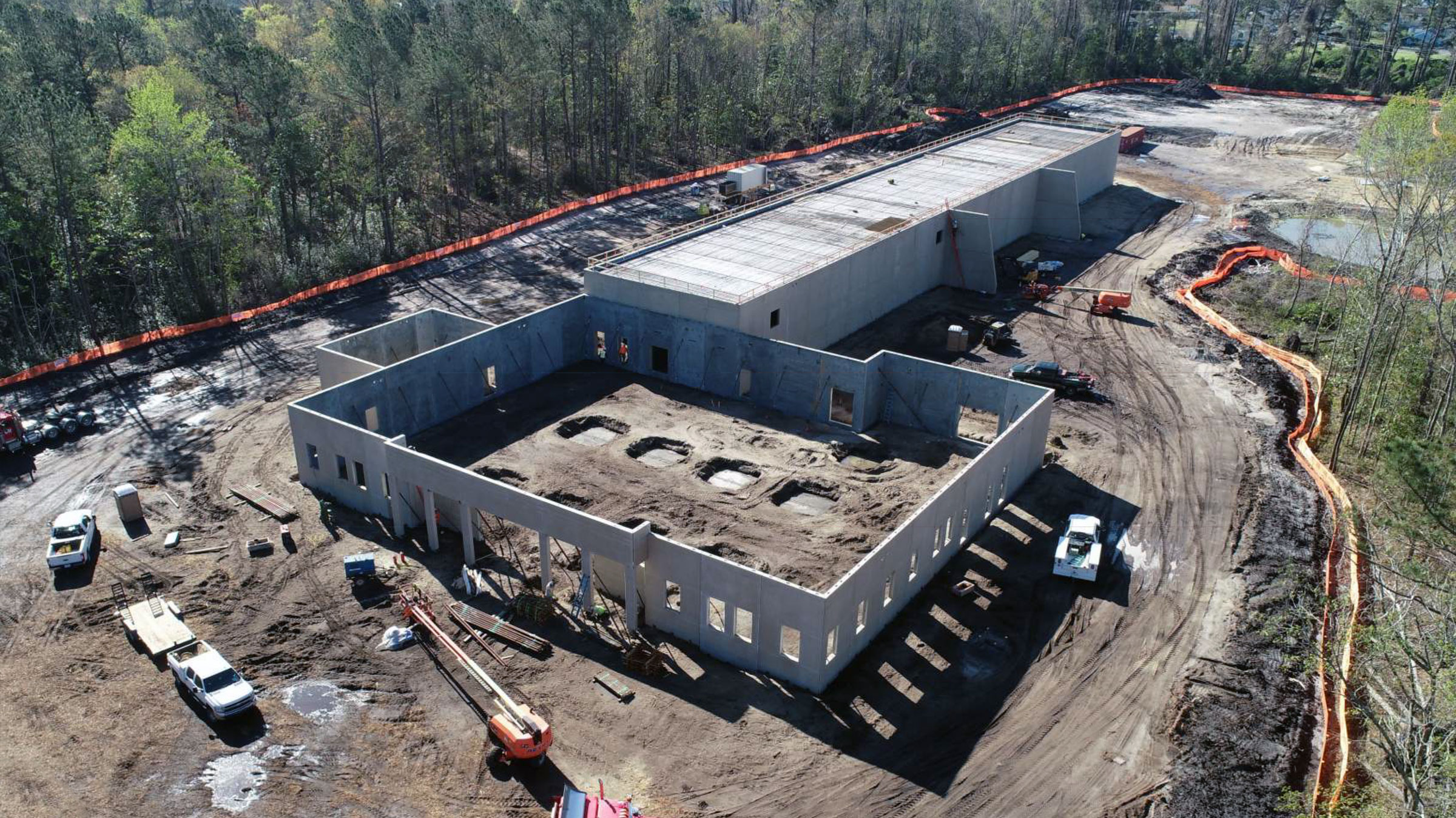 Wilmington NC's Haynes/Lacewell Police and Fire Training Facility construction photo April 2019