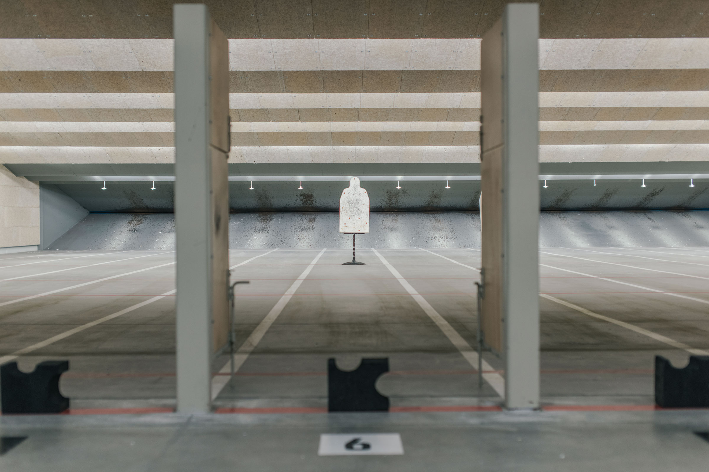 Indoor Small Arms Firing Range at Buckley Air Force Base, CO; Architect: Clark Nexsen Public Safety